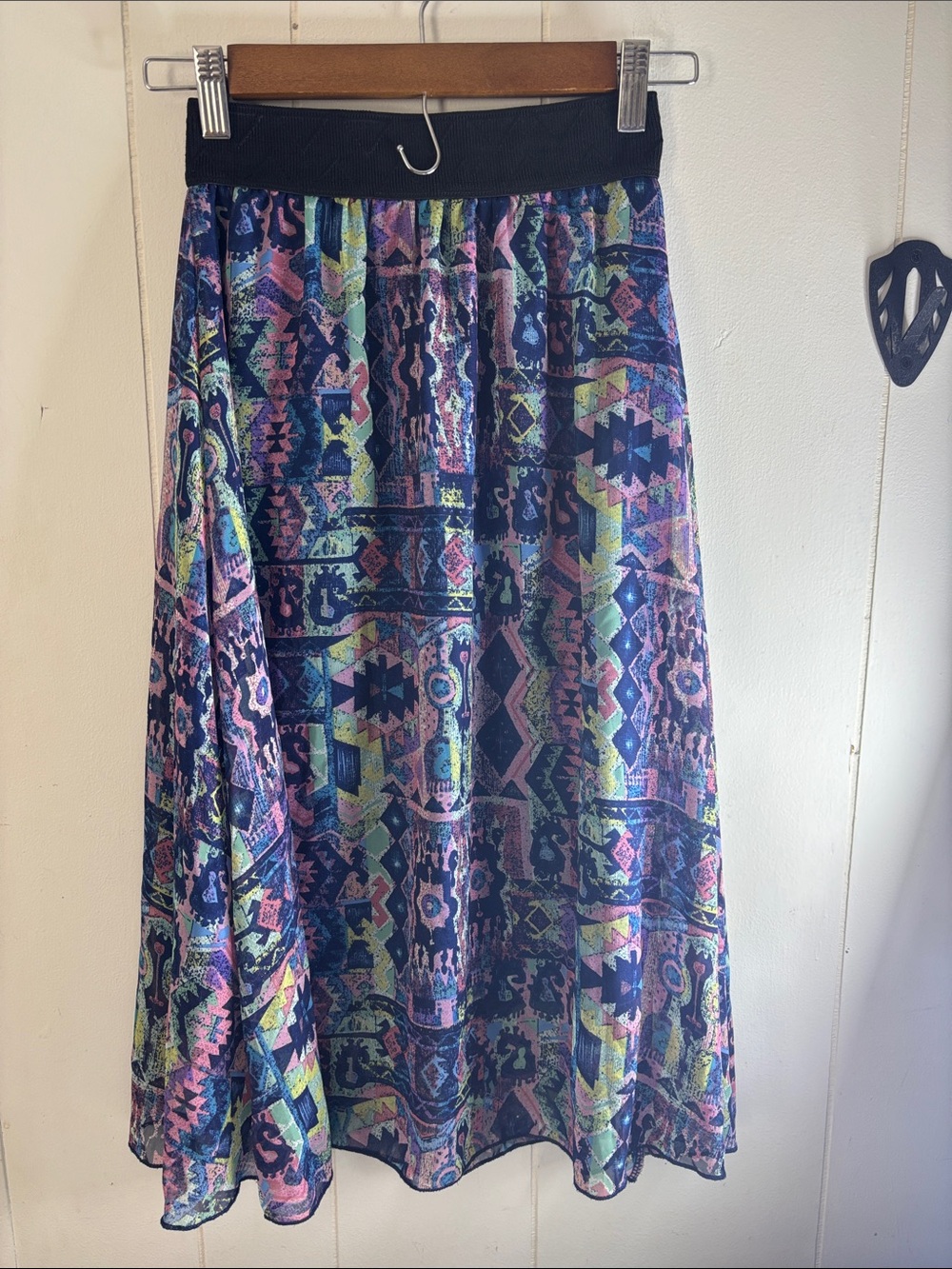 417 - LuLaRoe XXS Royal Blue Skirt with Black Waistband